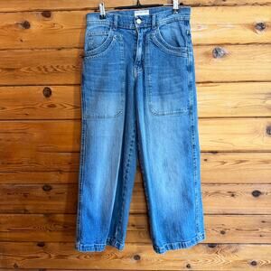 Free People We The Free Piper Crop Wide Leg Jeans 25